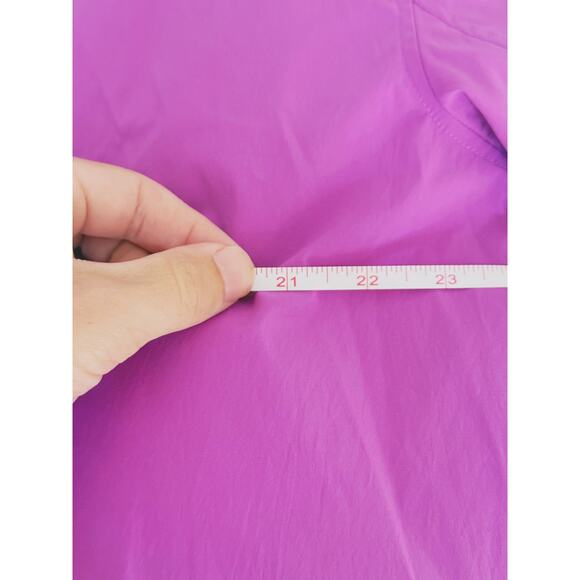 Athleta Performance Oversized Poplin Button-Up Shirt Jazzy Purple Medium Casual - Picture 7 of 9